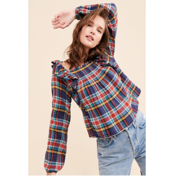 Free People Plaid Top - Picture 5 of 6